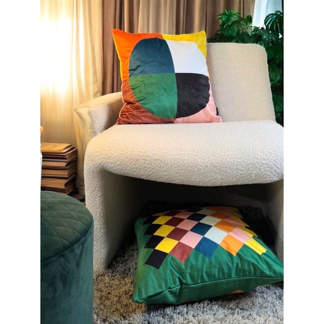 Velvet Retro #2 Kissenbezug | 45x45 cm | Polyester