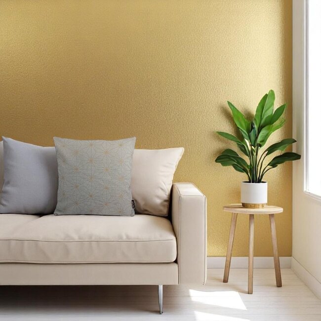 Nadal Grey/Gold Kissenbezug | 45x45 cm | Baumwolle