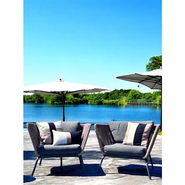 Stripe Jute | 45 x 45 cm | Kussenhoes | Katoen