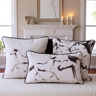 Velvet Horses Kussenhoes | 45x45 cm | Velvet/Polyester