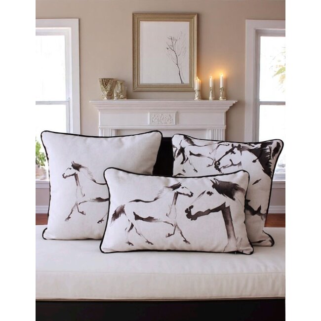Velvet Horses Kissenbezug | 45x45 cm | Samt/Polyester