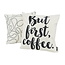 Sierkussen But First, Coffee - Outdoor | 45 x 45 cm | Katoen