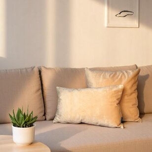 Velvet Botergeel Kussenhoes | 30x50 cm | Velvet/Polyester