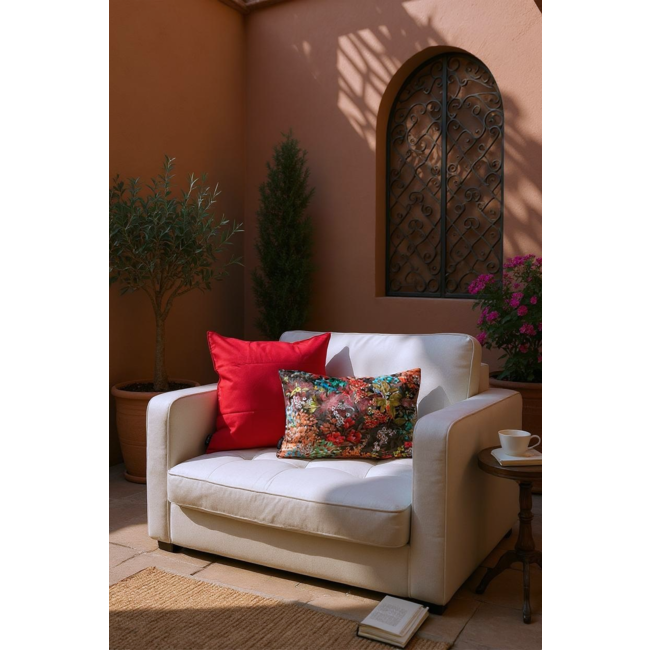 Velvet Flowers 2 Long | 30 x 50 cm | Kussenhoes | Velvet/Polyester