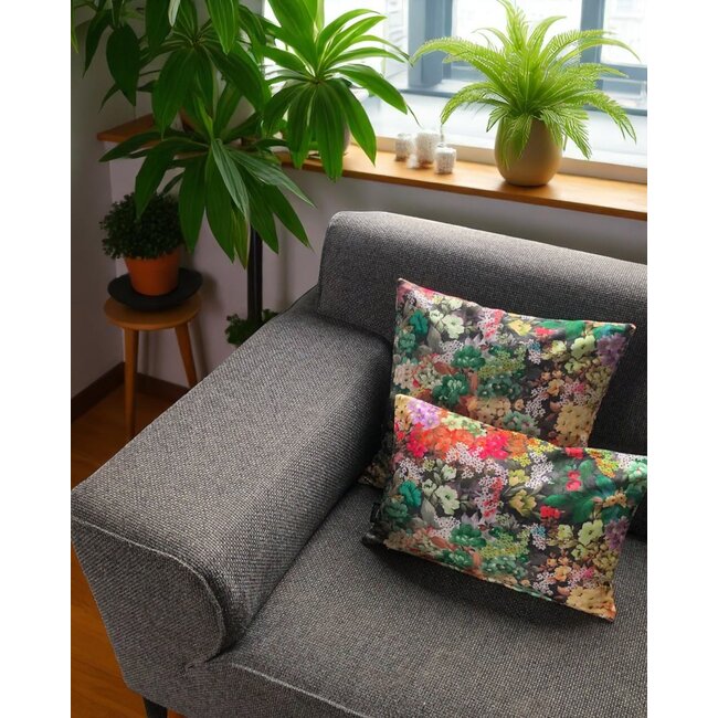 Velvet Flowers 1 Kussenhoes | 30x50 cm | Velvet/Polyester