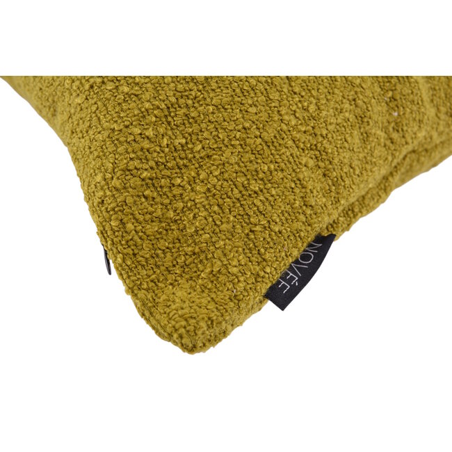 Bouclé Mosterd Kussenhoes | 45x45 cm | Polyester