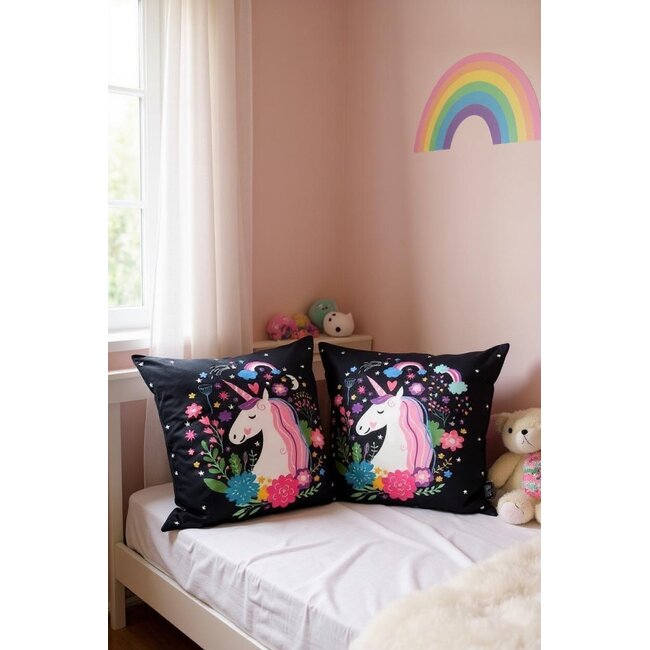 Unicorn/Einhorn #1 Kissenbezug | 45x45 cm | Baumwolle/Polyester