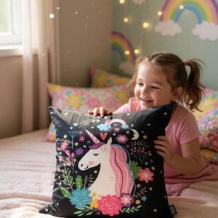 Unicorn/Eenhoorn #1 Kussenhoes | 45x45 cm | Katoen/Polyester