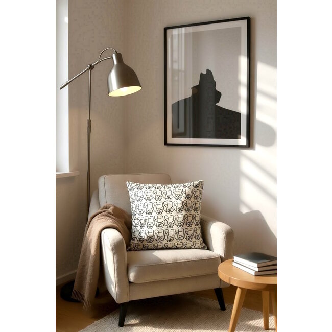 Abstract Lines #2 | 45 x 45 cm | Kussenhoes | Katoen/Linnen