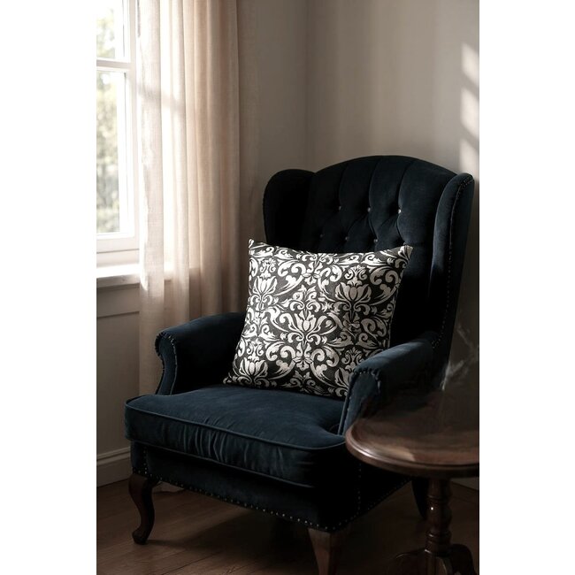 Barok Zwart/Wit Kussenhoes | 45x45 cm | Katoen/Polyester