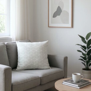 Geometric Mint Kussenhoes | 45x45 cm | Katoen/Polyester