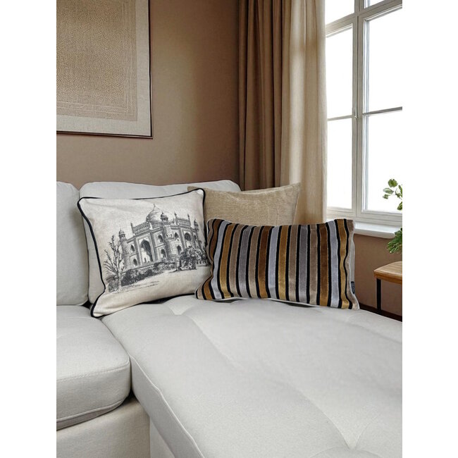 Mara Stripe Kussenhoes | 30x50 cm | Velvet/Viscose