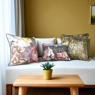 Sierkussen Jacquard Velvet Flowers | 45 x 45 cm | Velvet/Polyester