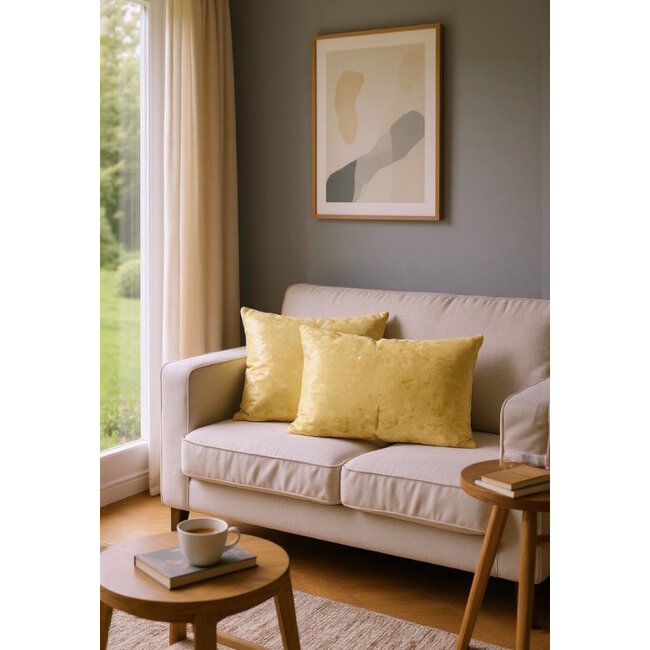 Sierkussen Velvet Blush Goud | 30 x 50 cm | Polyester