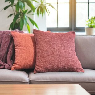 Bouclé Altrosa Kissenbezug | 45x45 cm | Polyester