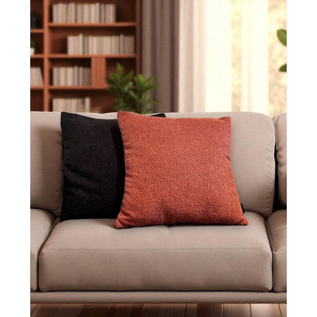 Bouclé Rost Kissenbezug | 45x45 cm | Polyester