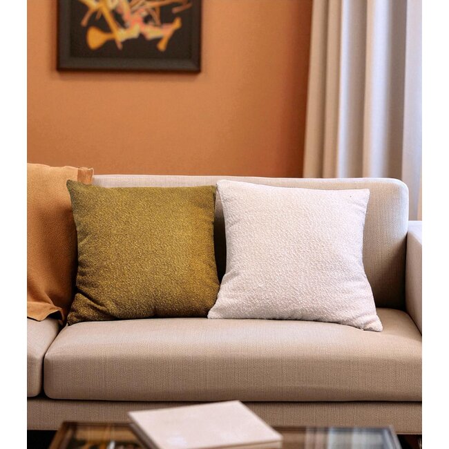 Sierkussen Bouclé Crème | 45 x 45 cm | Polyester