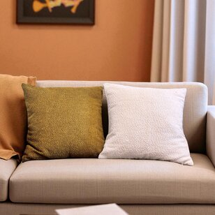 Bouclé Olijf Kussenhoes | 45x45 cm | Polyester