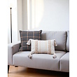 Grey/Orange Woven Kussenhoes | 45x45 cm | Polyester