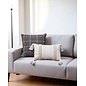 Grey/Orange Woven Kussenhoes | 45x45 cm | Polyester