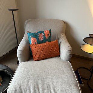 Orange Tiger Kussenhoes | 45x45 cm | Katoen/Linnen