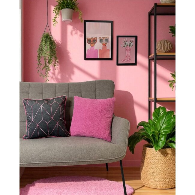 Teddy Roze Kussenhoes | 45x45 cm | Polyester