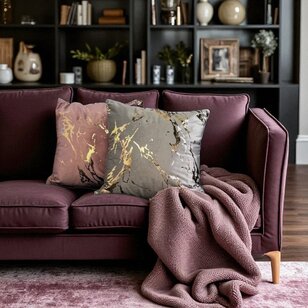 Sierkussen Metallic Marble Grey | 45 x 45 cm | Velvet/Polyester