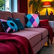 Sierkussen Retro Graphic Style #4 | 45 x 45 cm | Katoen/Polyester