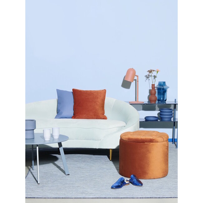 Arizona Blau Kissenbezug | 45x45 cm | PU - Leder