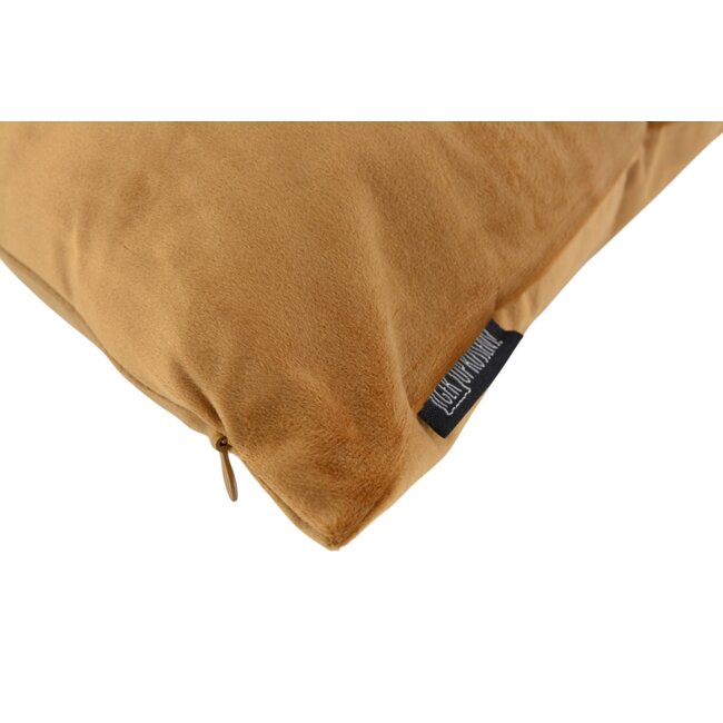 Velvet Gold/Braun Kissenbezug | 30x50 cm | Polyester
