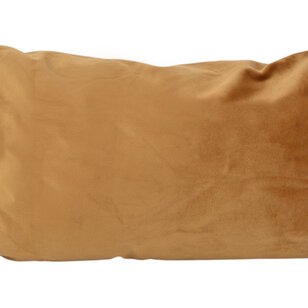 Velvet Goud/Bruin Kussenhoes | 30x50 cm | Polyester