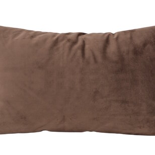 Sierkussen Velvet Donkerbruin Long | 30 x 50 cm | Velvet/Polyester