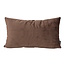 Gek op kussens! Sierkussen Velvet Donkerbruin Long | 30 x 50 cm | Velvet/Polyester