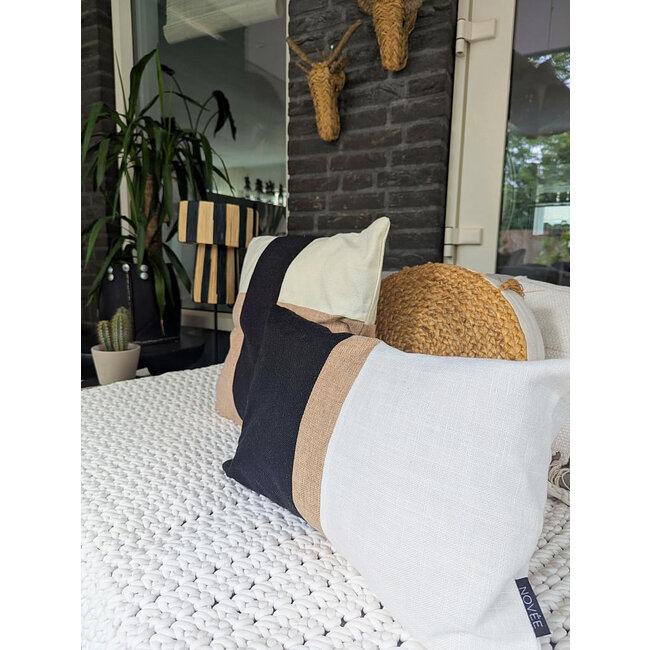 Stripe Jute | 30 x 50 cm | Kussenhoes | Katoen