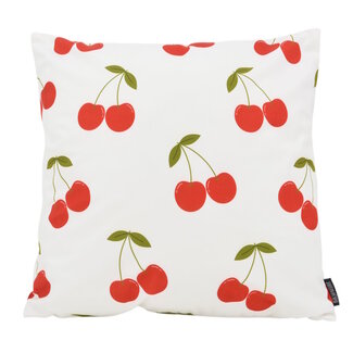 Gek op kussens! Red Cherry Kissenbezug | 45x45 cm | Baumwolle/Polyester