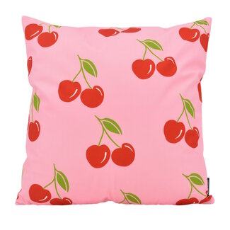 Gek op kussens! Pink Cherry Kussenhoes | 45x45 cm | Katoen/Polyester