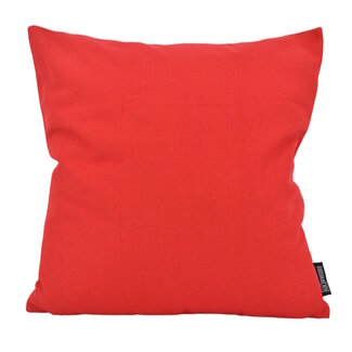 Gek op kussens! Uni Rood | 45 x 45 cm | Kussenhoes | Katoen / Polyester