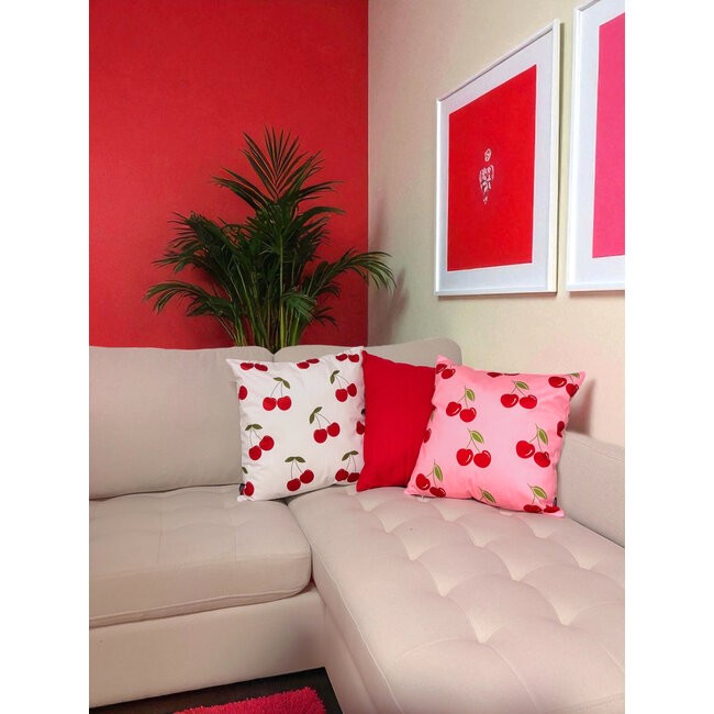 Red Cherry Kissenbezug | 45x45 cm | Baumwolle/Polyester