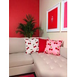 Uni Rood Kussenhoes | 45x45 cm | Katoen/Polyester