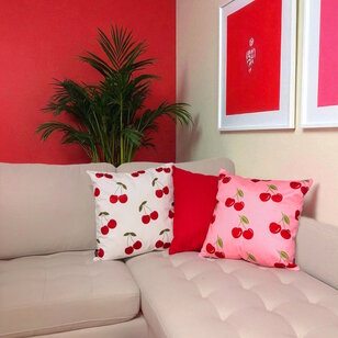 Uni Rood Kussenhoes | 45x45 cm | Katoen/Polyester