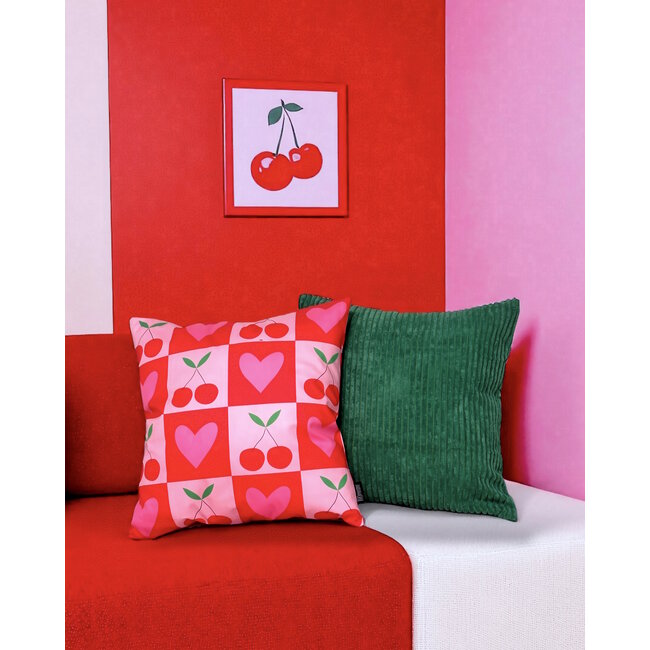 Sierkussen Corduroy Groen | 45 x 45 cm | Polyester