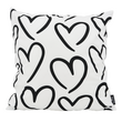 Hartjes Wit Kussenhoes | 45x45 cm | Katoen/Polyester