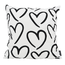Hartjes Wit Kussenhoes | 45x45 cm | Katoen/Polyester