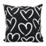 Sierkussen Hartjes Zwart | 45 x 45 cm | Katoen/Polyester