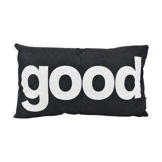 Gek op kussens! Good Schwarz Kissenbezug | 30x50 cm | Baumwolle/Polyester