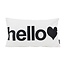 Gek op kussens! Sierkussen Hello Wit | 30 x 50 cm | Katoen/Polyester
