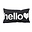 Gek op kussens! Hello Zwart Kussenhoes | 30x50 cm | Katoen/Polyester