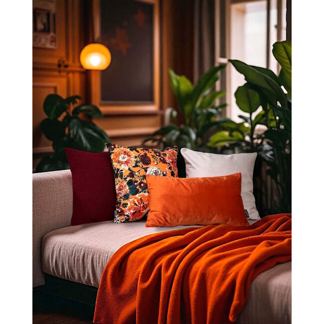 Teddy Donkerrood Kussenhoes | 45x45 cm | Polyester