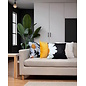 Velvet Donkergeel Kussenhoes | 45x45 cm | Polyester