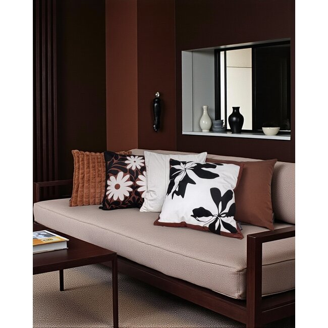 Abstract Daisies | 45 x 45 cm | Kussenhoes | Katoen/Polyester